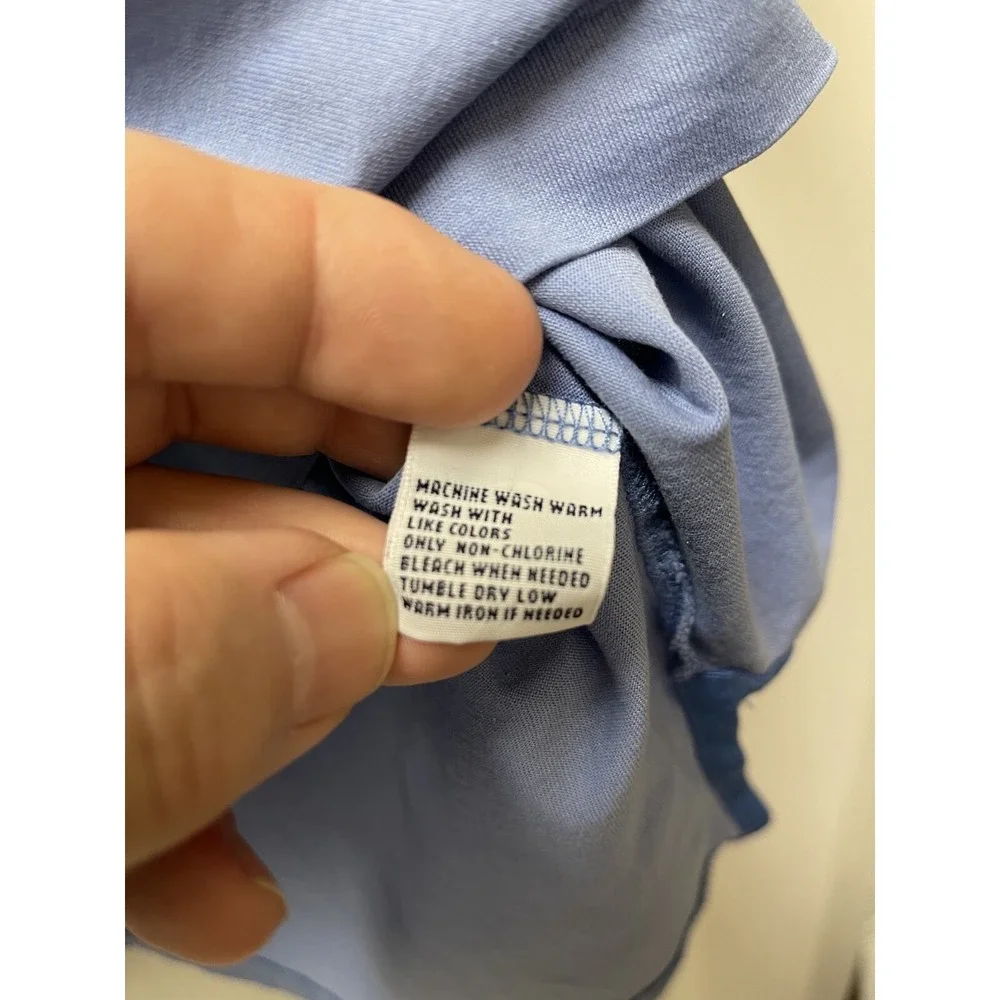 Polo Golf Ralph Lauren Mens Medium Blue‎ Pima Cotton Congressional Golf Polo